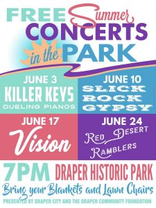 Summer Concerts in the Draper Historic Park