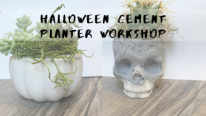 Halloween Cement Planter Workshop