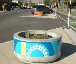 200 West Cycle Track Planters