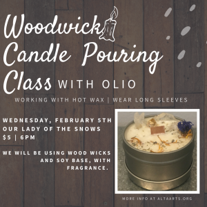 Woodwick Candle Pouring Class With Olio