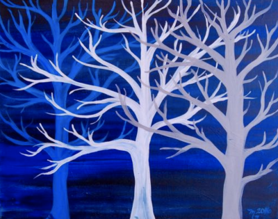 Painting at The Peaks: Frozen Trees