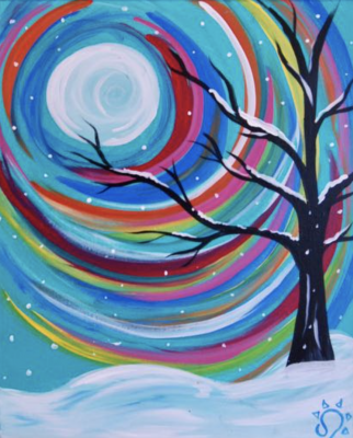 Painting at The Peaks: Rainbow Winter