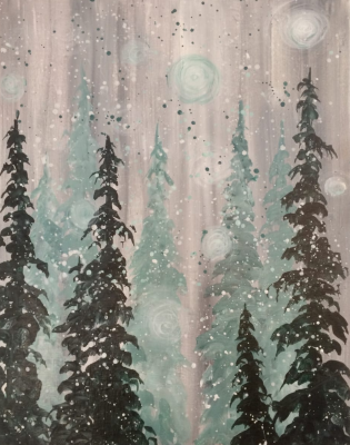 Pizza & Paint at The Peaks: Pine Glow