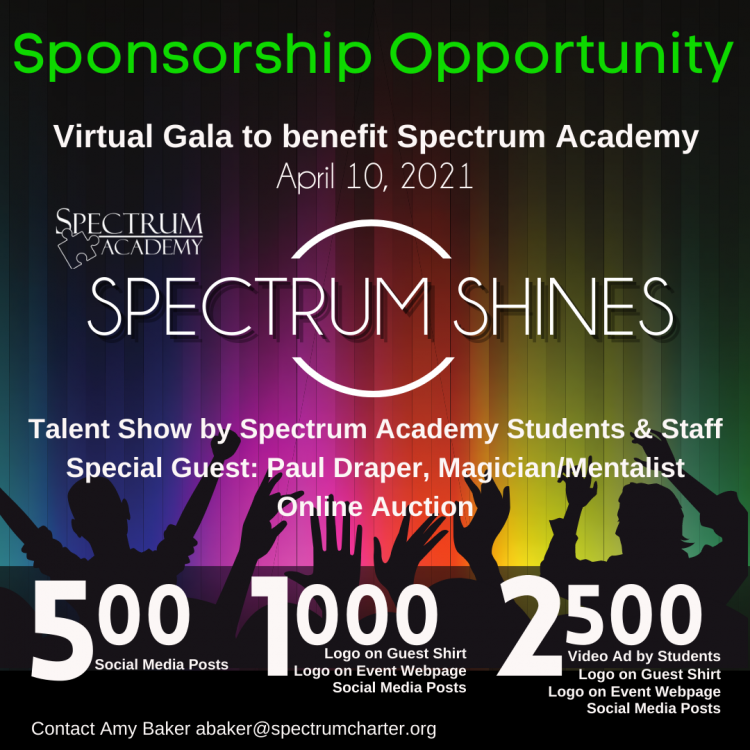 Gallery 3 - Spectrum Academy Virtual Gala; Spectrum Shines Talent Show & Online Auction