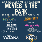 Centerville City Movies in the Park 2022