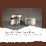 Upcycled silver spoon ring w/Rene