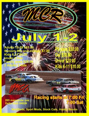 Millard County Raceway 4th of July Weekend