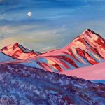 Park City Winter Art Series: Alpenglow Moon