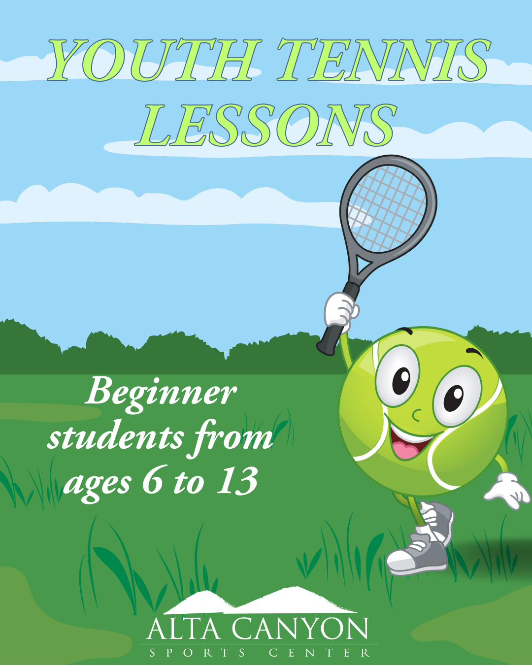 Youth Tennis Lessons, Alta Canyon Sports Center at Alta Canyon Sports Center, Sandy UT, Classes and Workshops