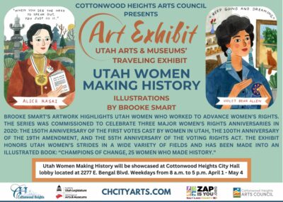 Art Exhibit: "Utah Women Making History" Illustrations by Brooke Smart