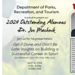 Parks, Recreation, and Tourism Outstanding Alumnus 2024 Lecture Event